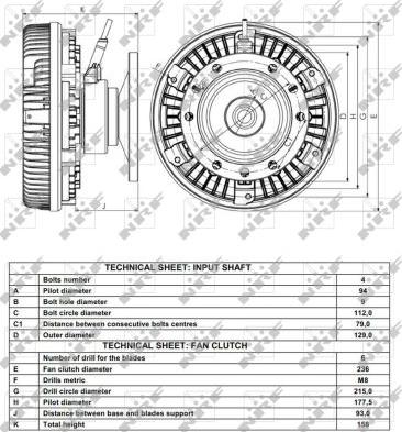 NRF 49167 - Зчеплення, вентилятор радіатора autocars.com.ua