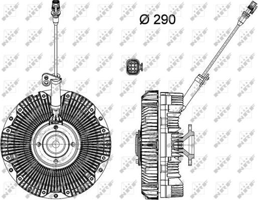 NRF 49168 - Сцепление, вентилятор радиатора avtokuzovplus.com.ua