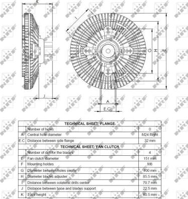 NRF 49523 - Сцепление, вентилятор радиатора avtokuzovplus.com.ua