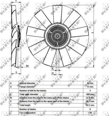 NRF 49541 - Зчеплення, вентилятор радіатора autocars.com.ua