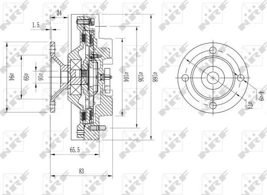 NRF 49572 - Зчеплення, вентилятор радіатора autocars.com.ua