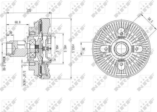 NRF 49587 - Зчеплення, вентилятор радіатора autocars.com.ua