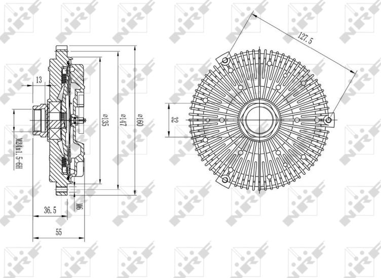 NRF 49590 - Зчеплення, вентилятор радіатора autocars.com.ua