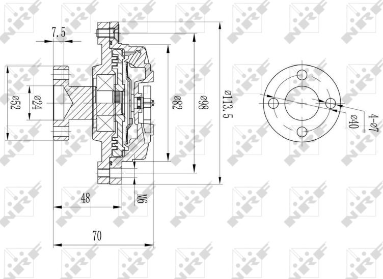 NRF 49609 - Зчеплення, вентилятор радіатора autocars.com.ua
