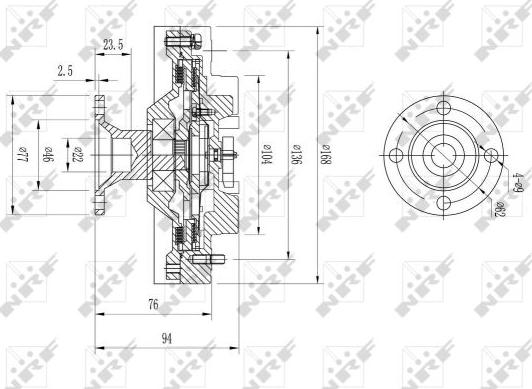 NRF 49621 - Зчеплення, вентилятор радіатора autocars.com.ua