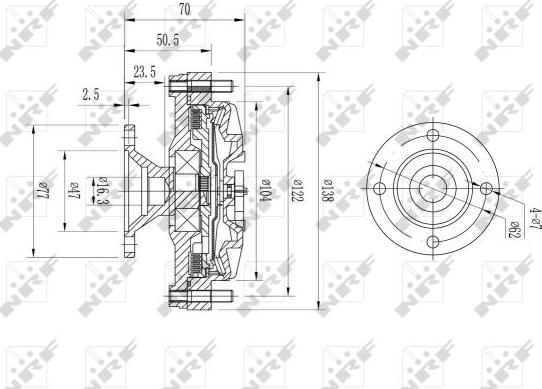 NRF 49637 - Зчеплення, вентилятор радіатора autocars.com.ua