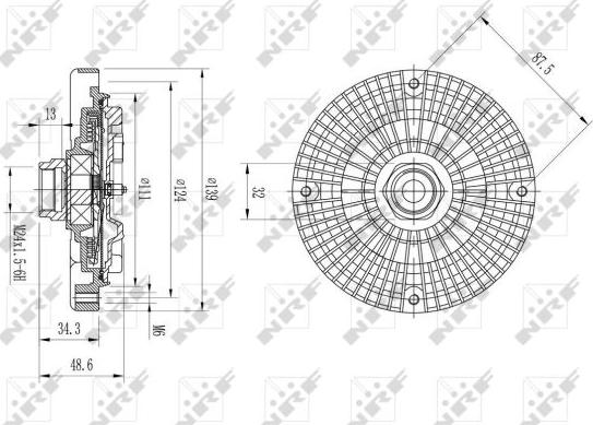 NRF 49642 - Зчеплення, вентилятор радіатора autocars.com.ua