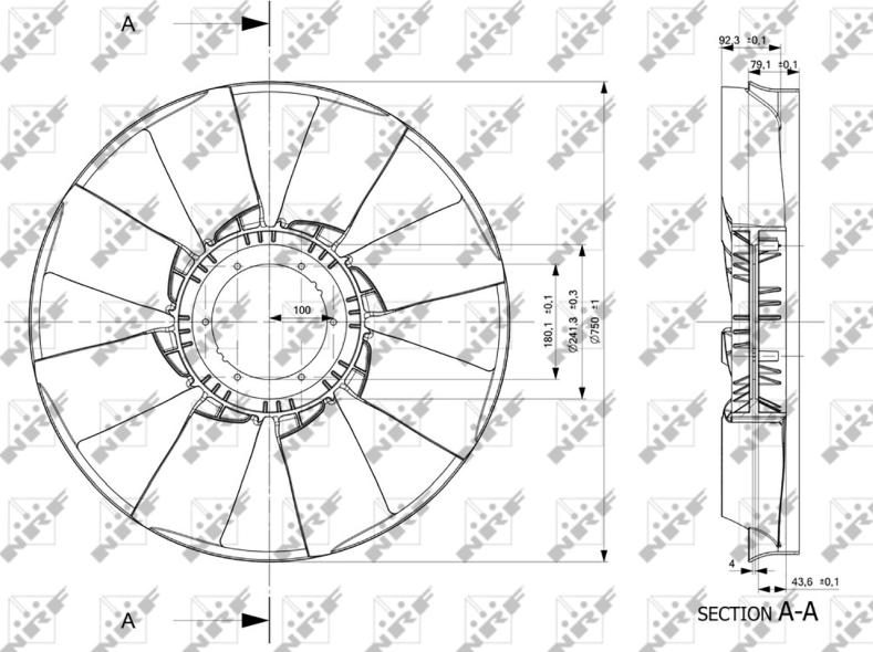 NRF 49801 - Крильчатка вентилятора, охолодження двигуна autocars.com.ua