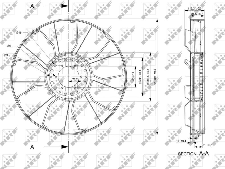 NRF 49817 - Крильчатка вентилятора, охолодження двигуна autocars.com.ua