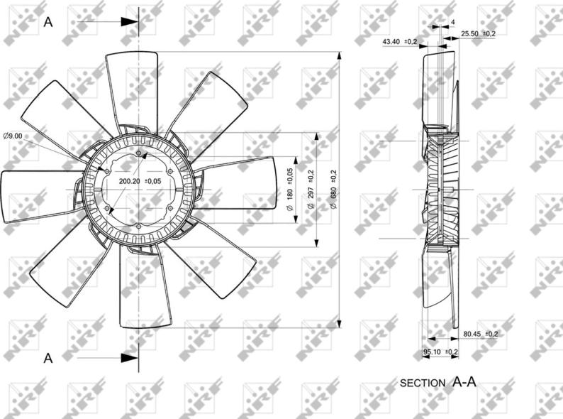 NRF 49835 - Крильчатка вентилятора, охолодження двигуна autocars.com.ua