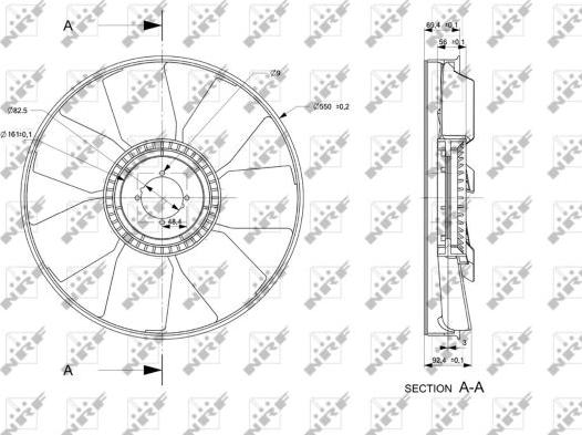 NRF 49849 - Крильчатка вентилятора, охолодження двигуна autocars.com.ua