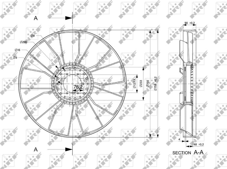 NRF 49865 - Крильчатка вентилятора, охолодження двигуна autocars.com.ua