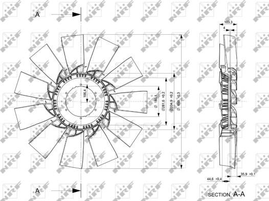 NRF 49866 - Крильчатка вентилятора, охолодження двигуна autocars.com.ua