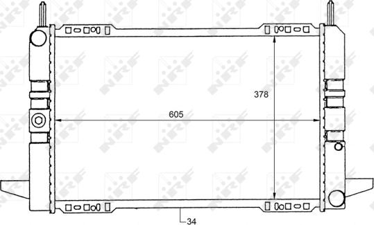 NRF 50111 - Радіатор, охолодження двигуна autocars.com.ua