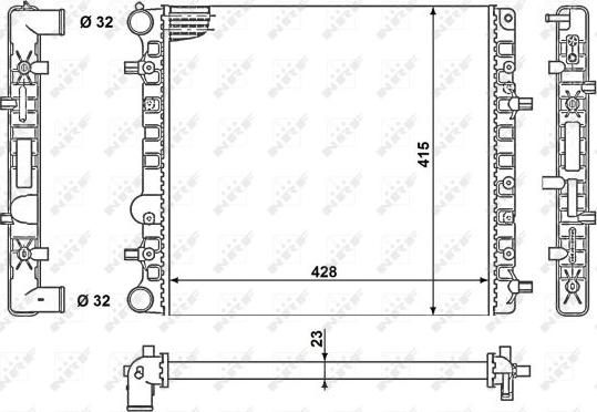 NRF 50140 - Радіатор, охолодження двигуна autocars.com.ua