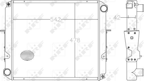 NRF 50198 - Радиатор, охлаждение двигателя avtokuzovplus.com.ua