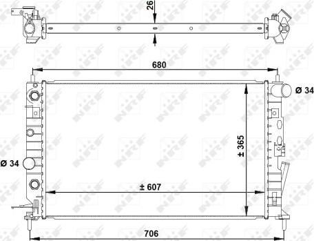 NRF 50218 - Радиатор, охлаждение двигателя avtokuzovplus.com.ua