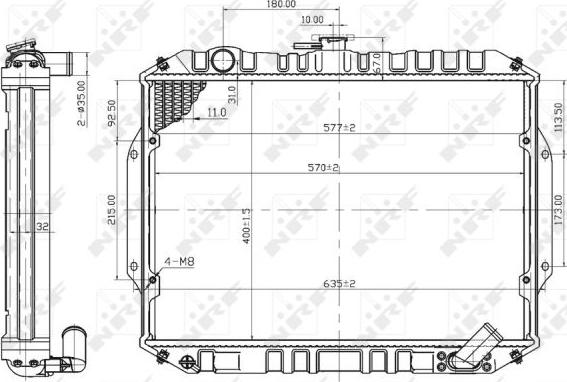 NRF 503486 - Радіатор, охолодження двигуна autocars.com.ua