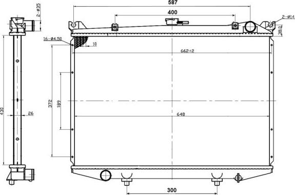 NRF 503492 - Радіатор, охолодження двигуна autocars.com.ua