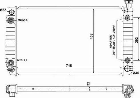 NRF 50368 - Радіатор, охолодження двигуна autocars.com.ua