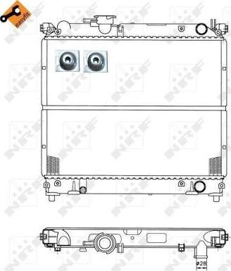 NRF 50404 - Радіатор, охолодження двигуна autocars.com.ua