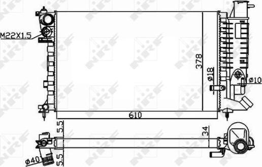 NRF 50419 - Радіатор, охолодження двигуна autocars.com.ua