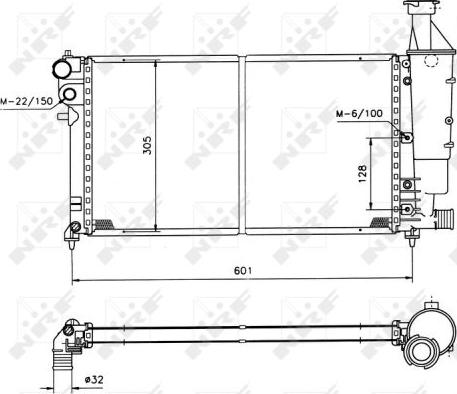 NRF 50421 - Радіатор, охолодження двигуна autocars.com.ua