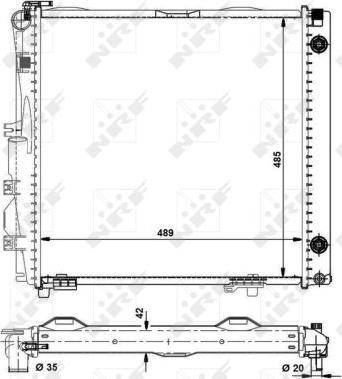 NRF 504258 - Радиатор, охлаждение двигателя autodnr.net