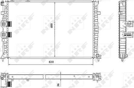 NRF 50468 - Радіатор, охолодження двигуна autocars.com.ua