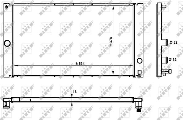 NRF 50478 - Радиатор, охлаждение двигателя avtokuzovplus.com.ua