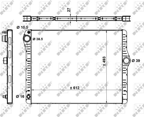 NRF 50479 - Радіатор, охолодження двигуна autocars.com.ua