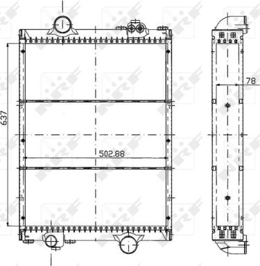 NRF 50495 - Радиатор, охлаждение двигателя avtokuzovplus.com.ua