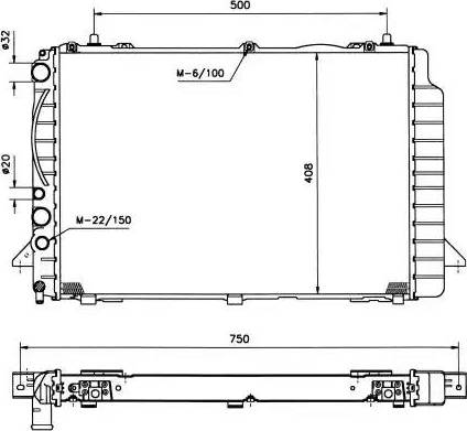 NRF 50531 - Радіатор, охолодження двигуна autocars.com.ua