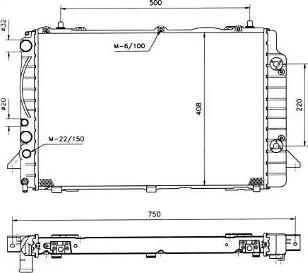 NRF 50532 - Радіатор, охолодження двигуна autocars.com.ua