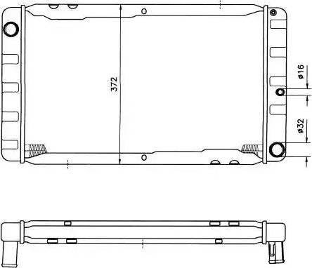 NRF 505405 - Радіатор, охолодження двигуна autocars.com.ua