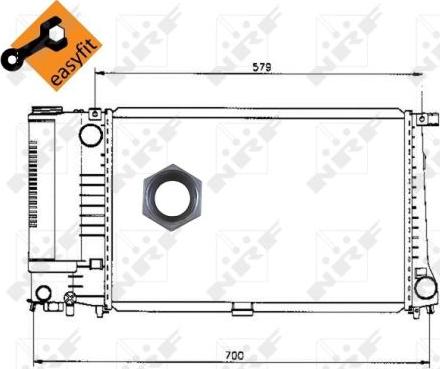 NRF 50568 - Радіатор, охолодження двигуна autocars.com.ua