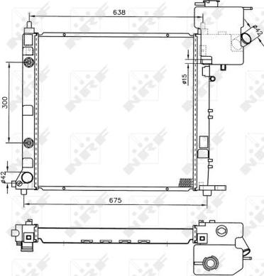 NRF 50582 - Радиатор, охлаждение двигателя avtokuzovplus.com.ua