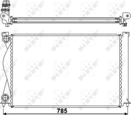 NRF 50596 - Радіатор, охолодження двигуна autocars.com.ua