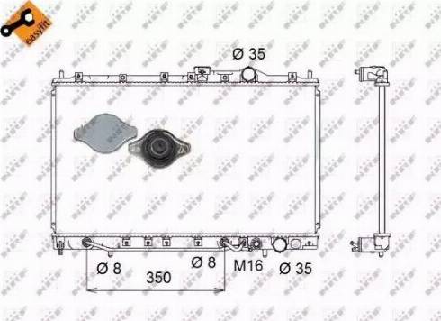 NRF 506658 - Радіатор, охолодження двигуна autocars.com.ua