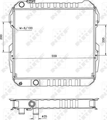 NRF 506724 - Радіатор, охолодження двигуна autocars.com.ua