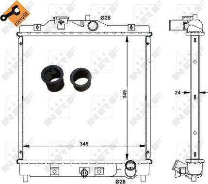 NRF 506750 - Радиатор, охлаждение двигателя avtokuzovplus.com.ua