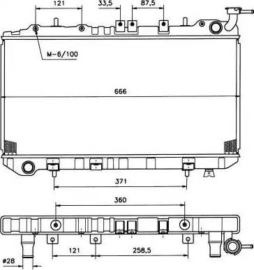 NRF 506864 - Радіатор, охолодження двигуна autocars.com.ua