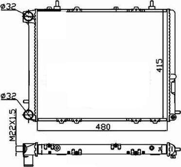 NRF 507352A - Радиатор, охлаждение двигателя autodnr.net