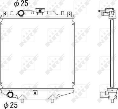 NRF 507643 - Радіатор, охолодження двигуна autocars.com.ua