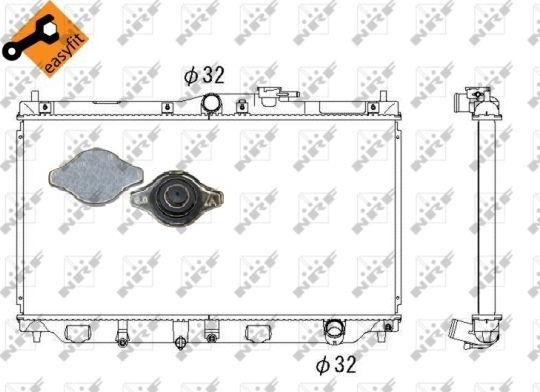 NRF 507728 - Радіатор, охолодження двигуна autocars.com.ua