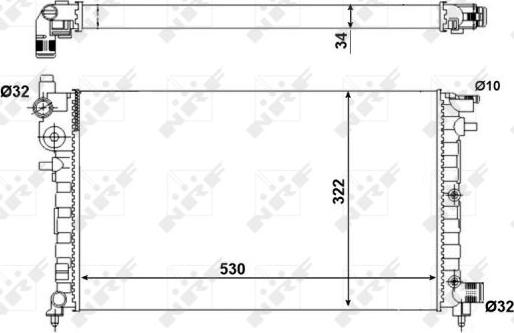 NRF 509502A - Радіатор, охолодження двигуна autocars.com.ua