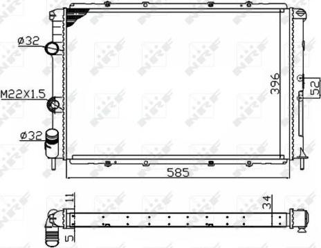 NRF 509503 - Радіатор, охолодження двигуна autocars.com.ua