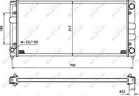 NRF 509506 - Радіатор, охолодження двигуна autocars.com.ua