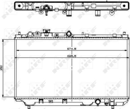 NRF 509512 - Радіатор, охолодження двигуна autocars.com.ua