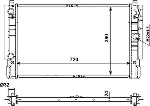 NRF 509515 - Радиатор, охлаждение двигателя avtokuzovplus.com.ua